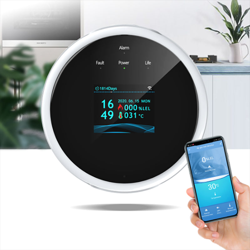 Hemvakt: Brandfarliga gasdetektorer med alarm och LCD-skärm