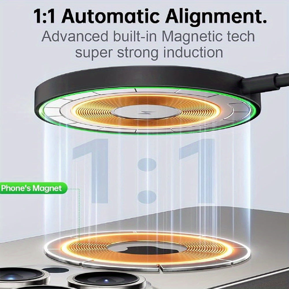 Trådlös Magnetisk Telefonladdare med USB-kabel