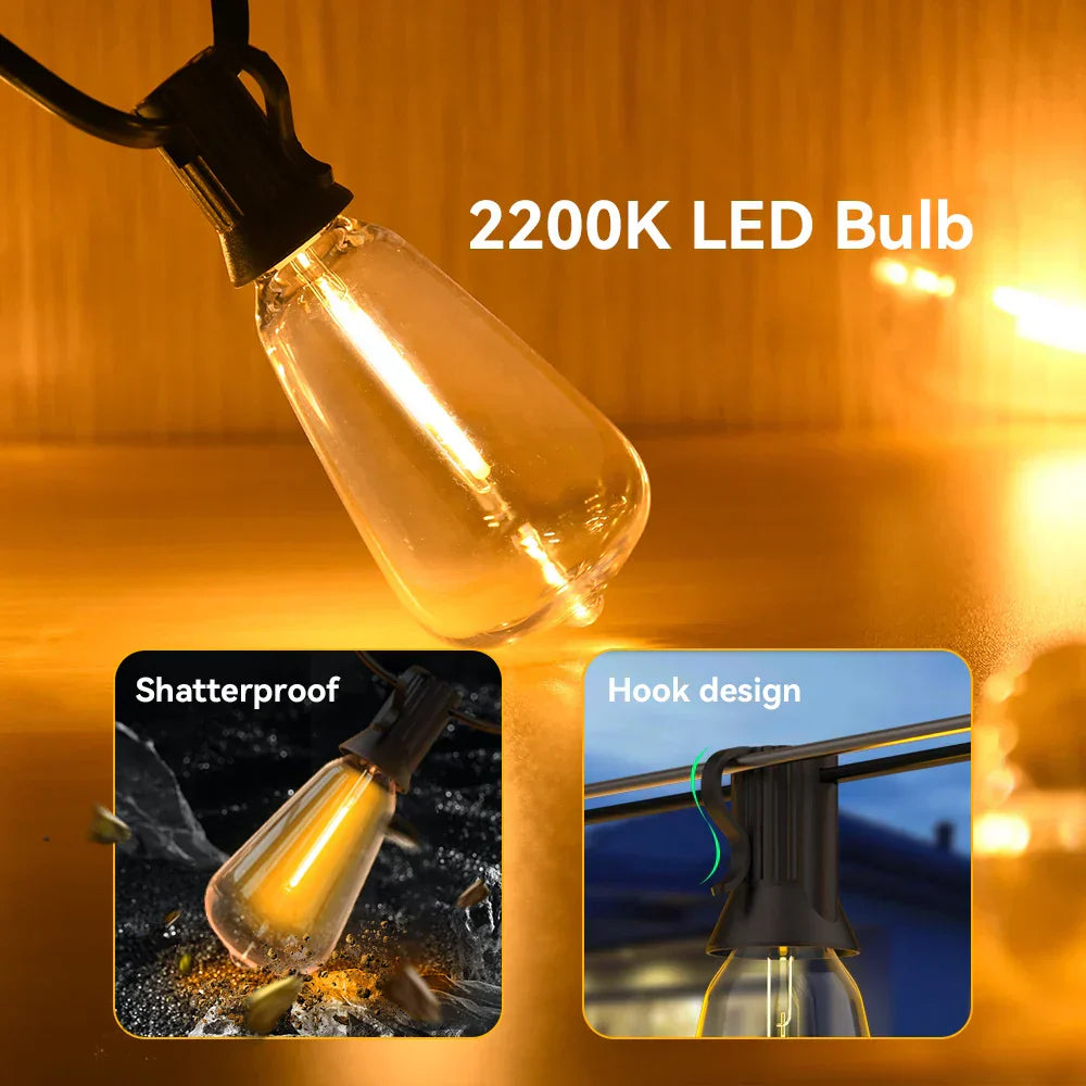 RainGlow - Vattentät LED-ljusslinga