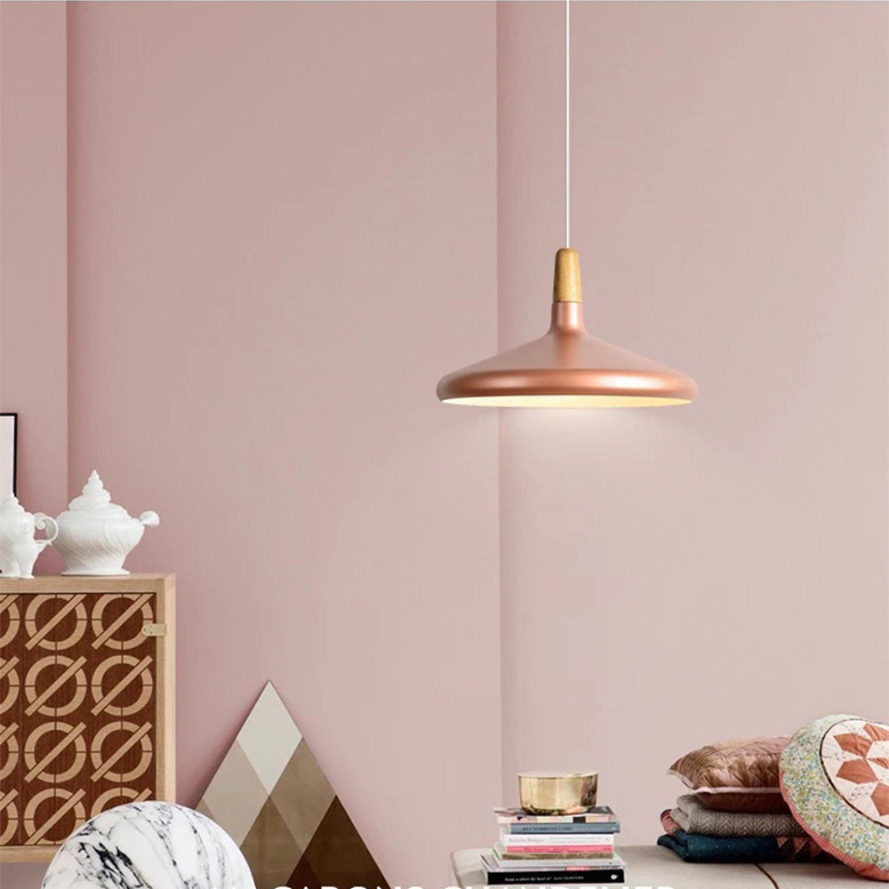 Nordisk Macaron Pendant Light | Trä Accent | Minimalistisk Charm | D7.09"-15.35" | Brick by Brick