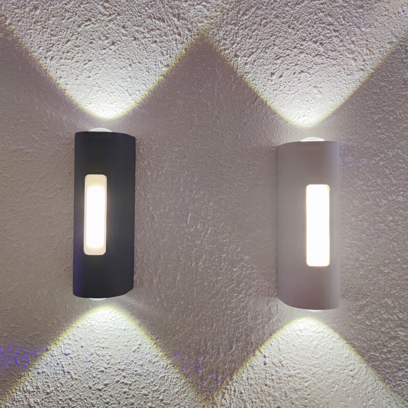 Modern minimalistisk cylindrisk LED-utomhusvägglampa