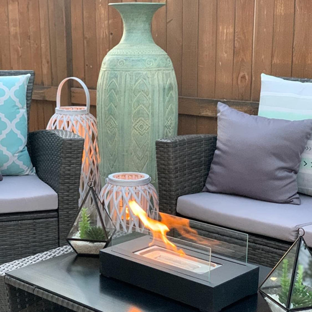 Bärbar Metall Bordskiva Utomhus Eldstad