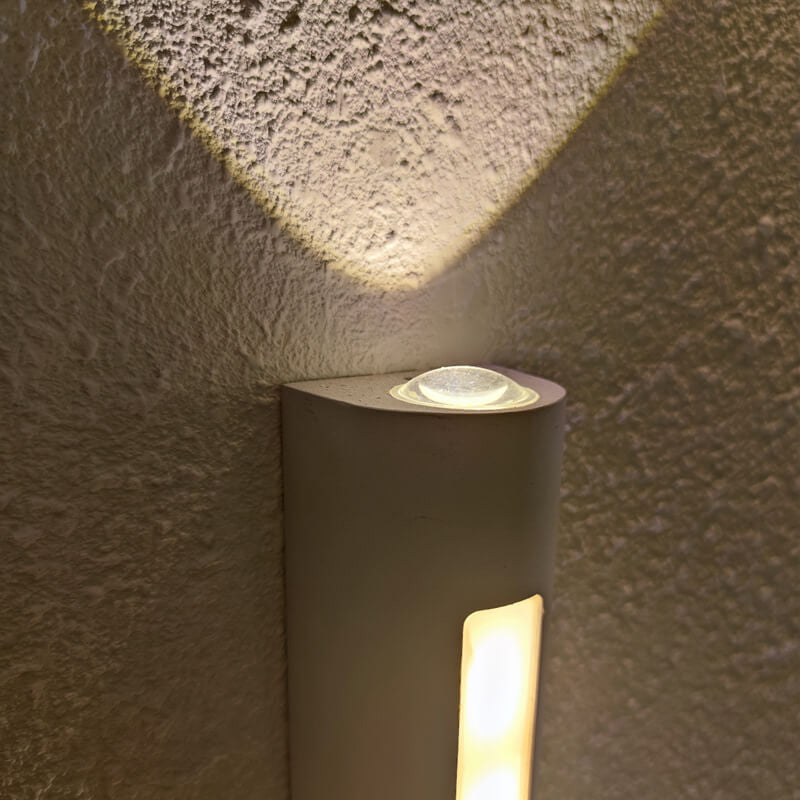 Modern minimalistisk cylindrisk LED-utomhusvägglampa