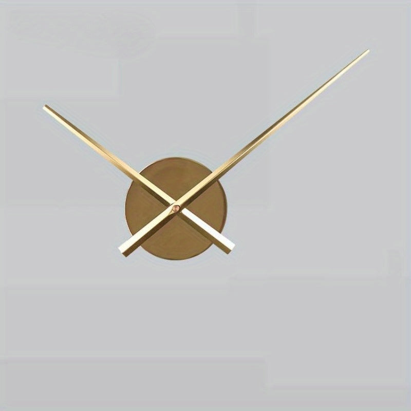 DIY Vägghängd Klocka med Metall Urskiva - Tyst Urverksrörelse för Heminredning