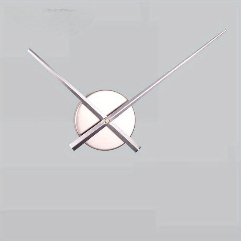 DIY Vägghängd Klocka med Metall Urskiva - Tyst Urverksrörelse för Heminredning