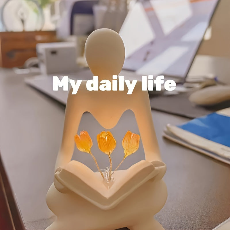 ArtTulip - Abstrakt Tulpan Nattlampa av Konstharts