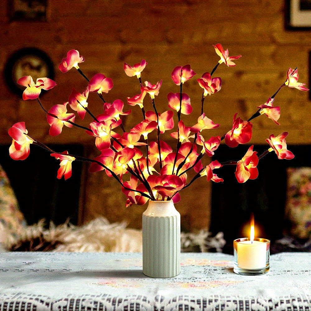 OrchidGlow - Phalaenopsisorkidé med 20 LED-lampor för inredning