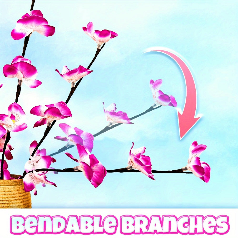 OrchidGlow - Phalaenopsisorkidé med 20 LED-lampor för inredning