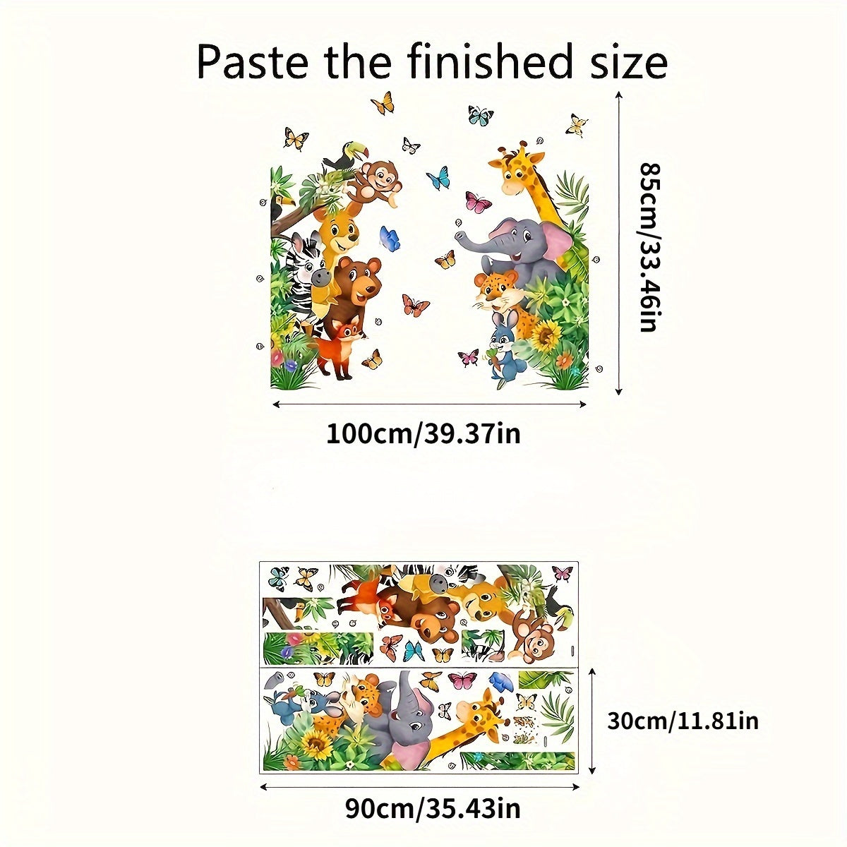 Färgglada Djur Väggdekaler - Lekfullt Roligt för Barn