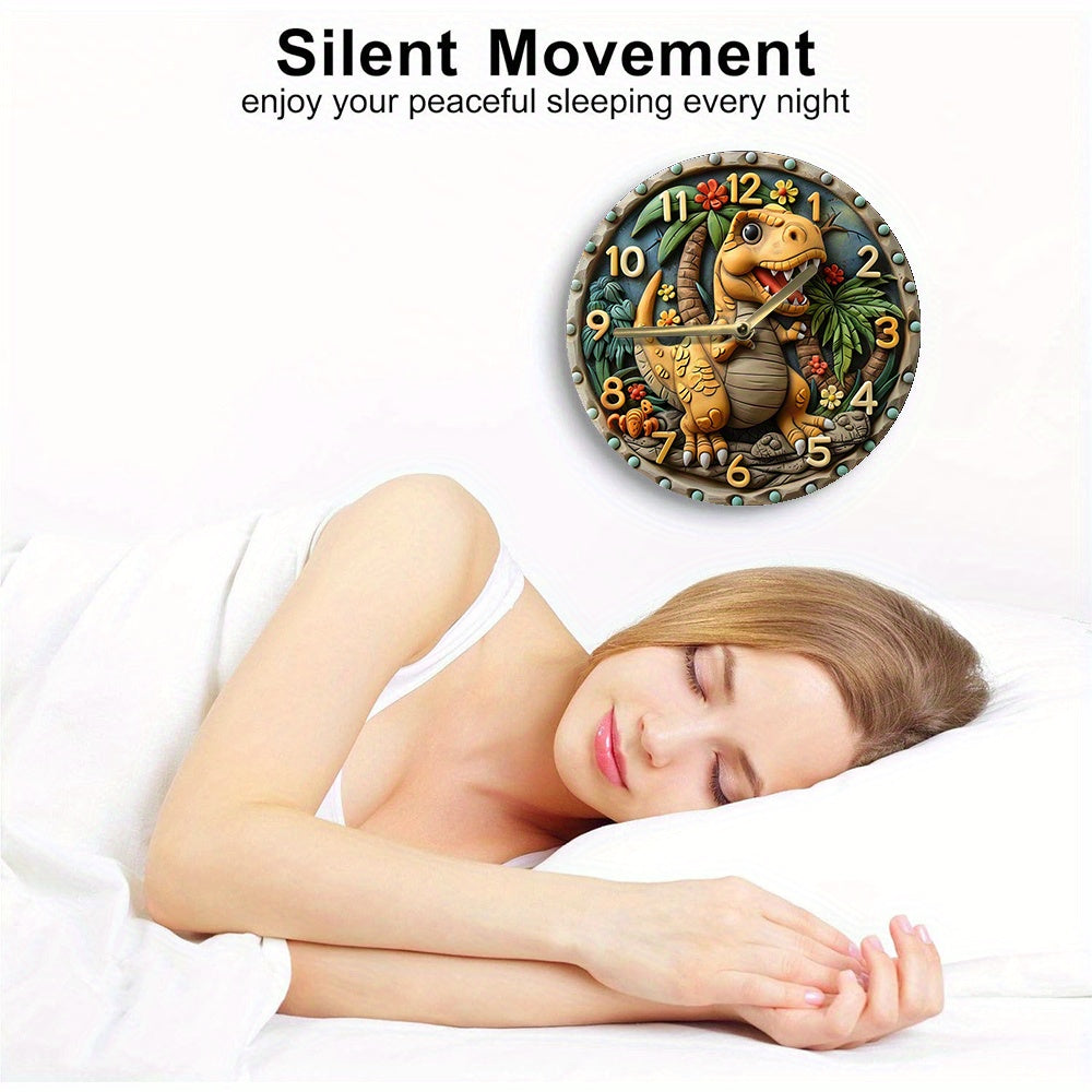 DinoTime - Lekfull Dinosaurie Väggklocka