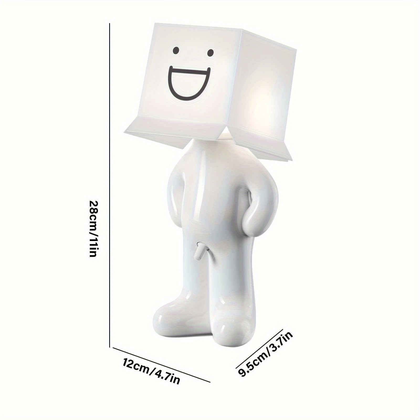 CartoonGlow - USB-driven tecknad bordslampa med LED-ljus och tryckknappskontroll