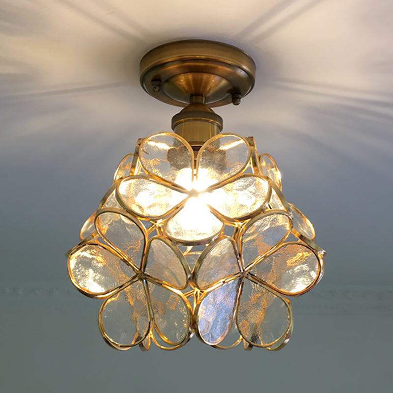 Retro Stil Färgad PVC Taklampa med Blommönster