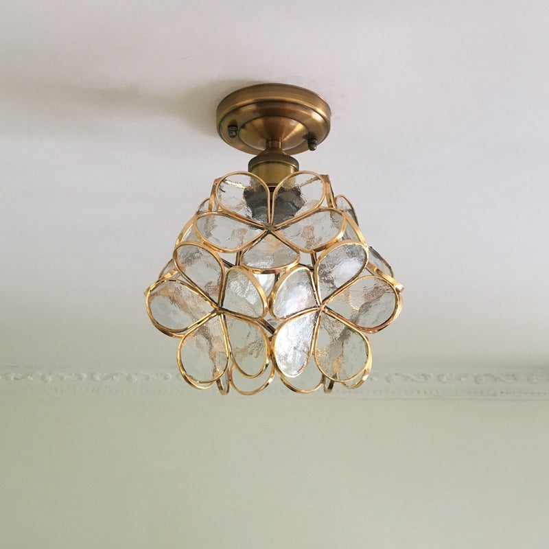 Retro Stil Färgad PVC Taklampa med Blommönster
