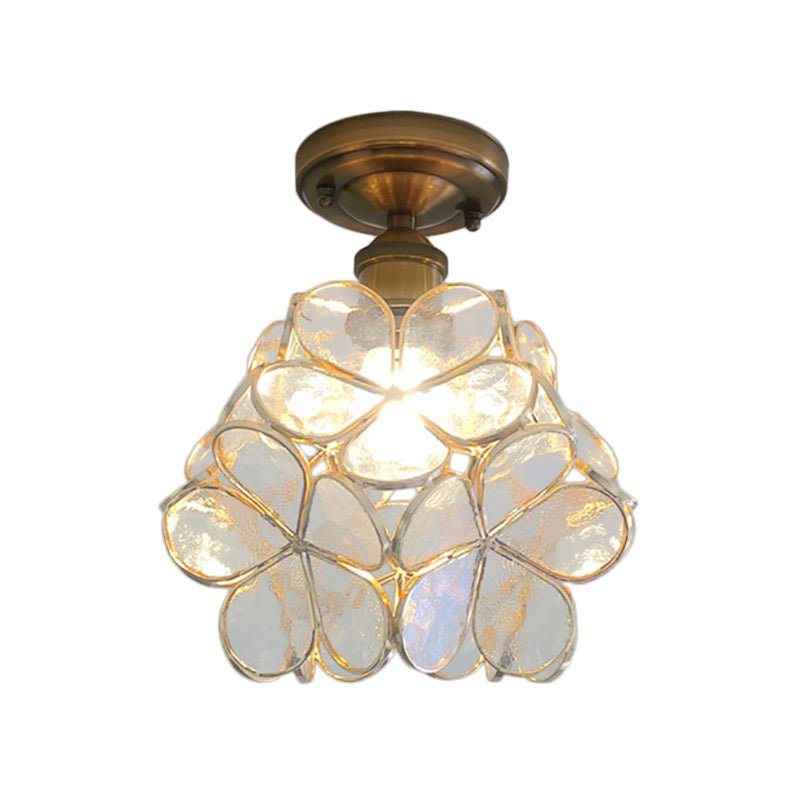 Retro Stil Färgad PVC Taklampa med Blommönster