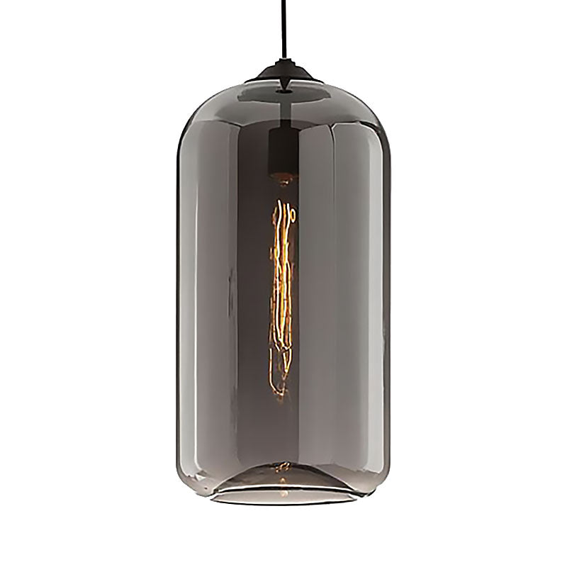 Brede Glas Hänglampa - Modern 1-Ljuskälla Svart Lampa