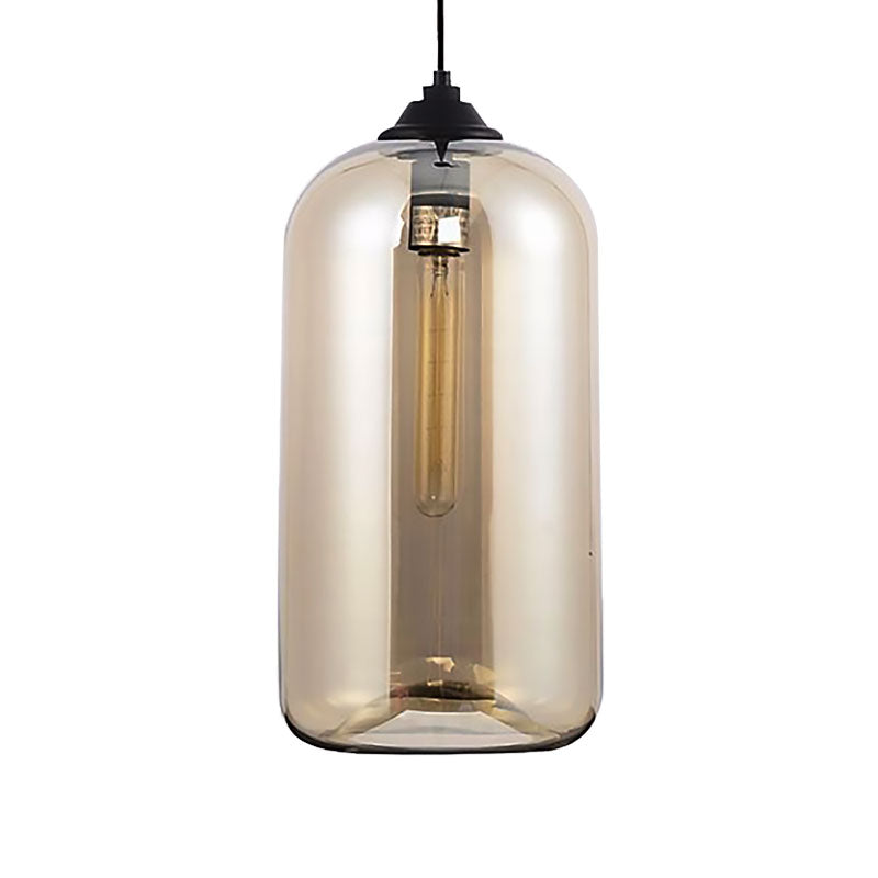 Brede Glas Hänglampa - Modern 1-Ljuskälla Svart Lampa