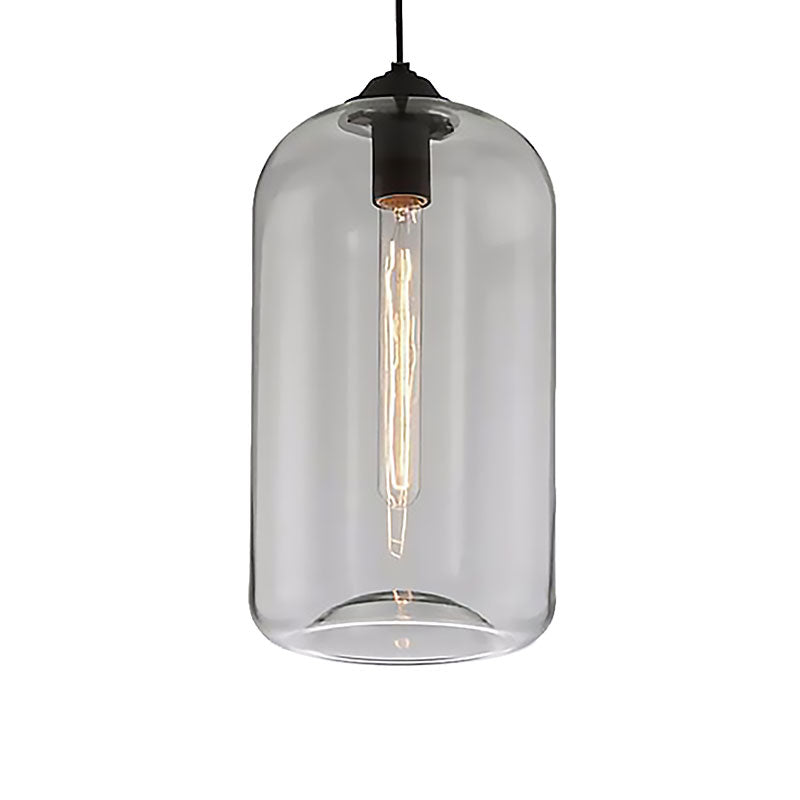 Brede Glas Hänglampa - Modern 1-Ljuskälla Svart Lampa