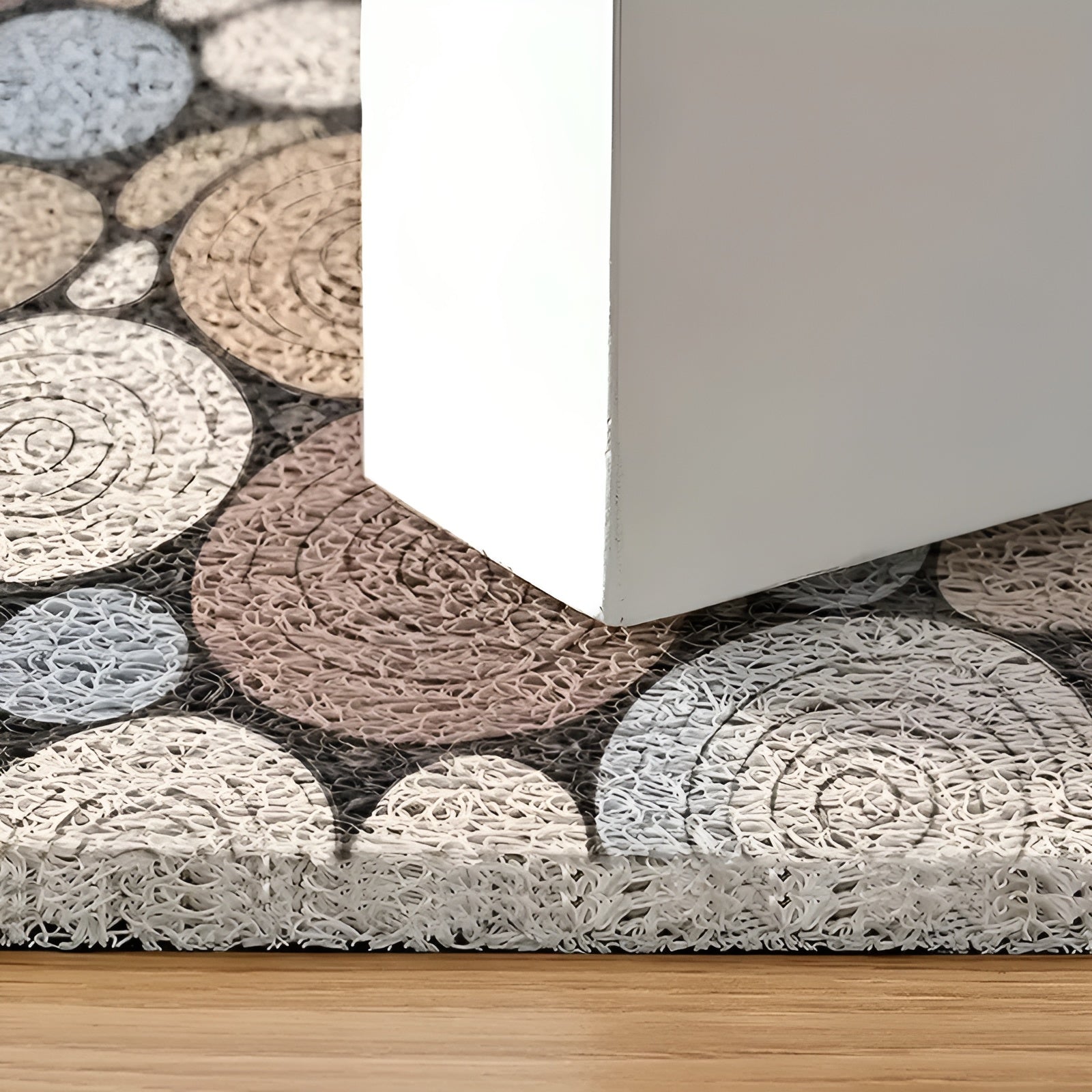 Dörrmatta med trä- och grusmönster – Halkfri & Lättskött | För inomhus- och utomhusbruk