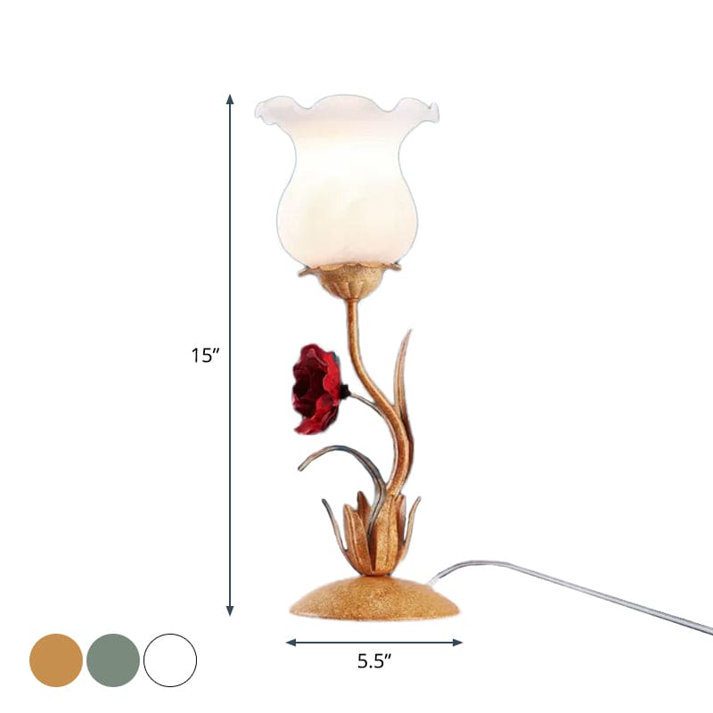 BloemLicht - Stämningsfull Bordslampa med Blomdesign