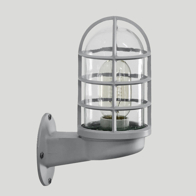 Carvallo - Industriell burvägglampa med genomskinlig glasarmatur