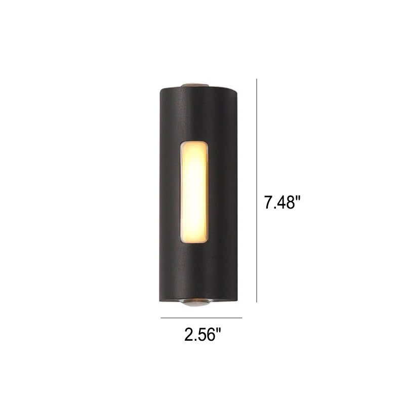 Modern minimalistisk cylindrisk LED-utomhusvägglampa
