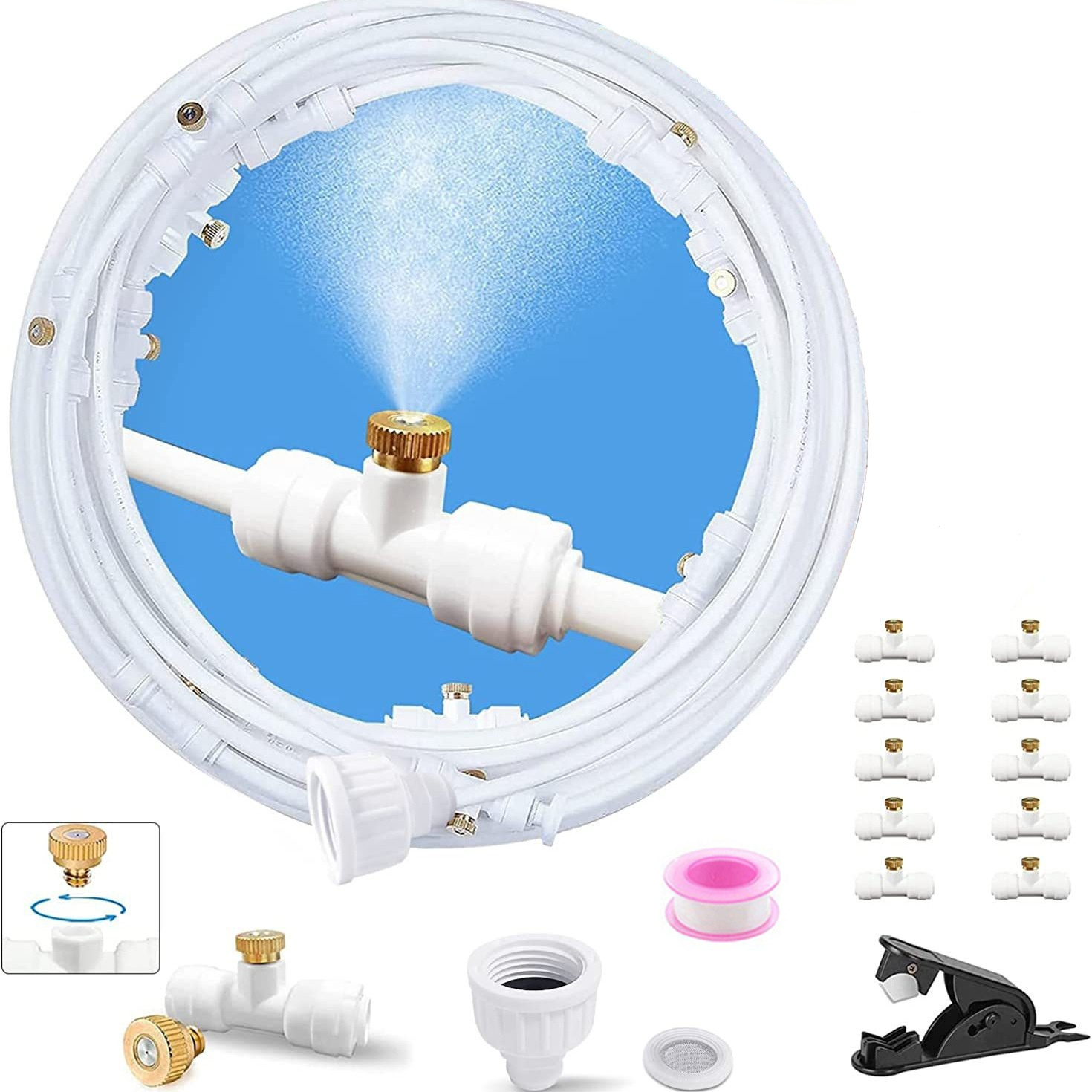 Mistingsystem för terrass och trädgård – Külande sprayset för solskydd och paviljong