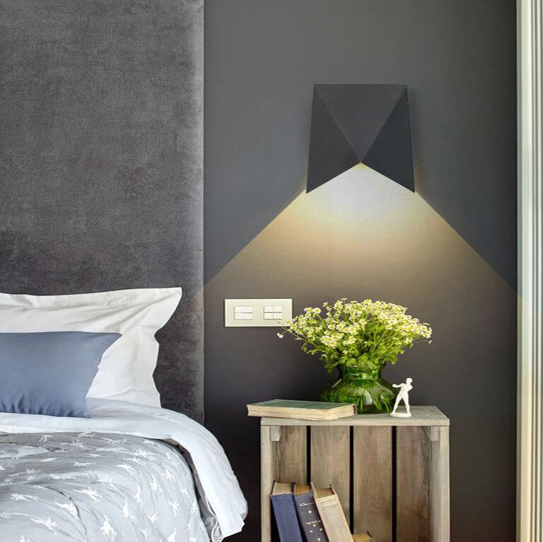 Modern minimalistisk origami-LED-vägglampa med 1 ljus