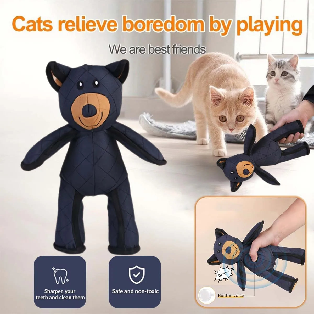 Indestructibla & Interaktiva Björn Hundleksaker För Tunga Tuggar