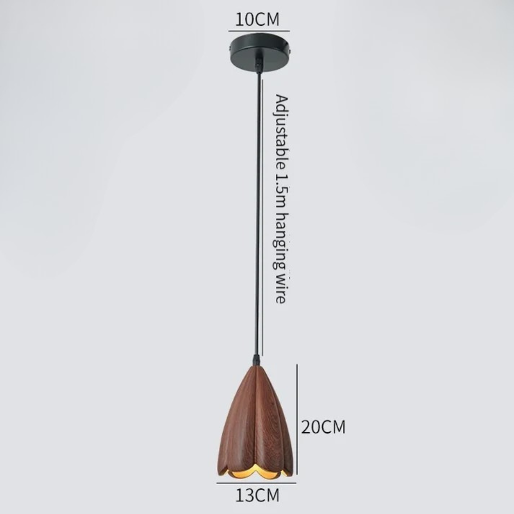 NordLume Lampa | Modern taklampa i valnöt i brunt, skandinavisk stil