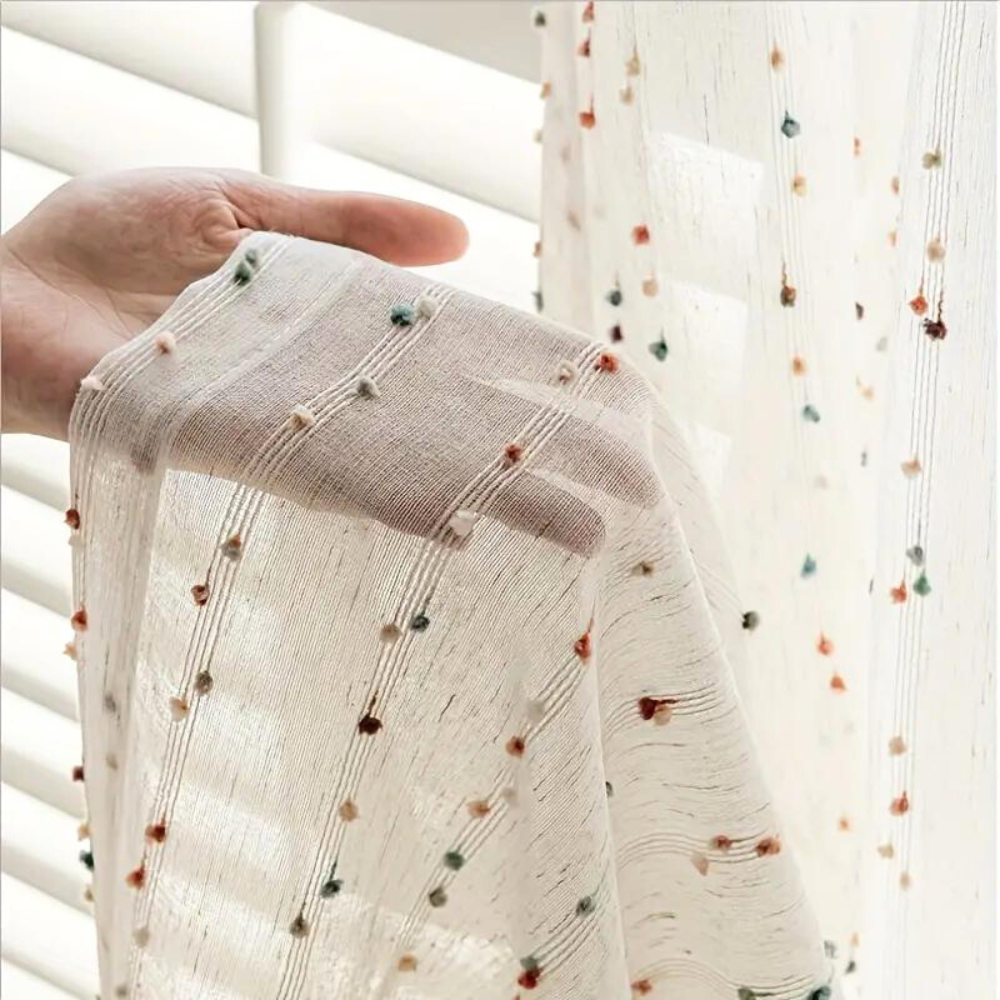 Sugar Bean Regnbåge Tyll Gardin