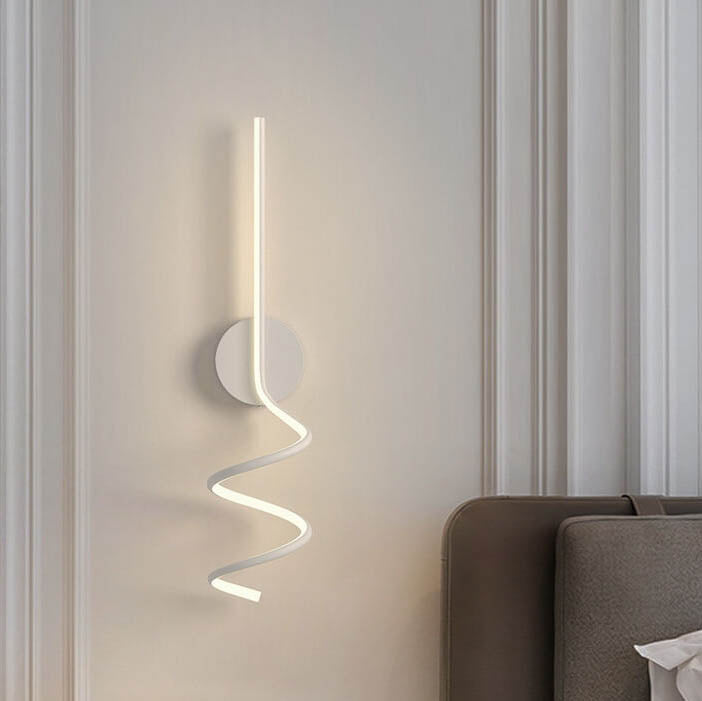 Minimalistisk kreativ bågar linjer LED-vägglampa med 1 ljus
