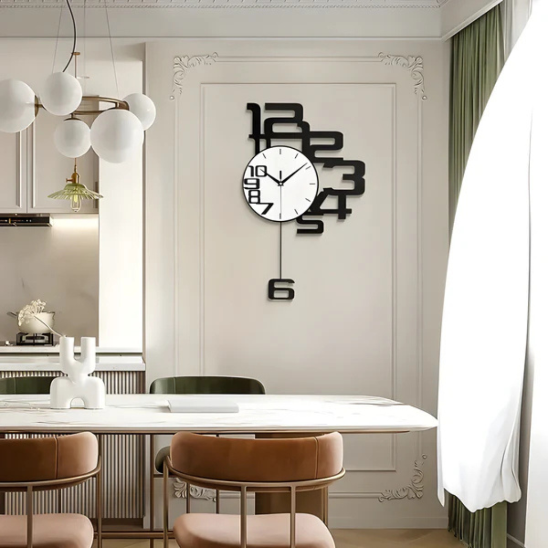 Aevum – Stor Modern Tyst Väggklocka med Tyst Kvartsverk