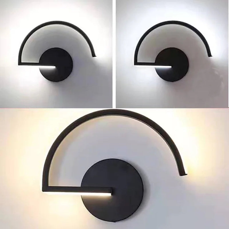 Modern LED Vägglampa Svart/Vit Metall
