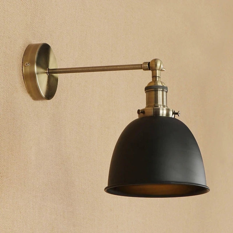 Liam Vintage LED Vägglampa Inomhus Svart Sovrum Metall