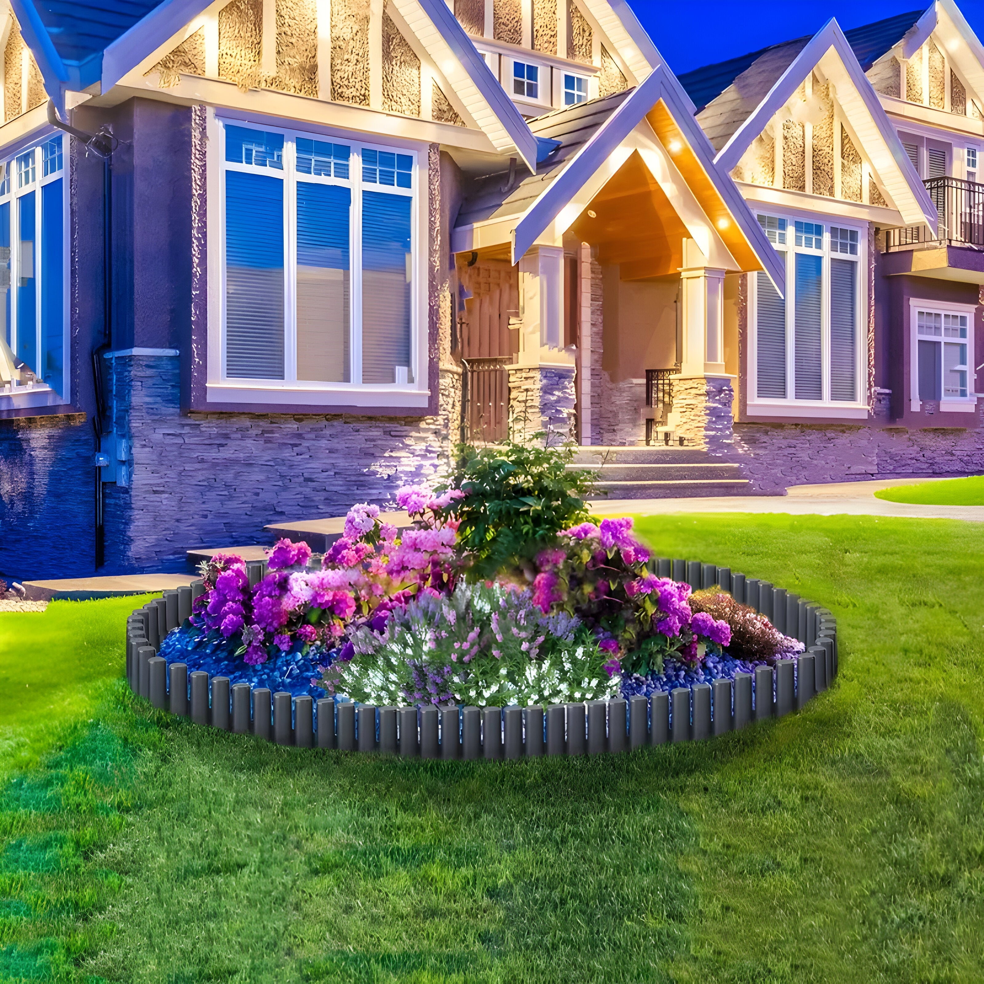 GardenEdge Pro - Dekorativ Gräskant Blomrabatt Trädgård