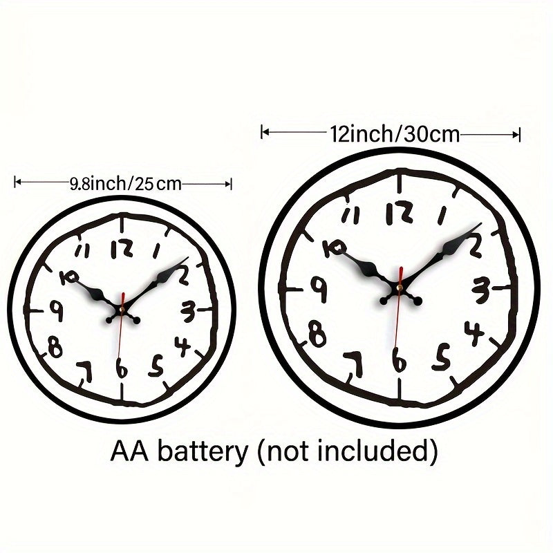 Minimalistisk Träväggklocka – Stilren, Ingen Tikande Ljud, Perfekt för Inredning