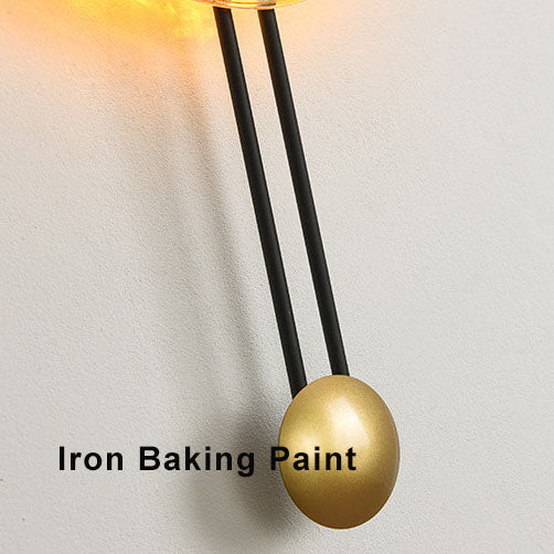 AuraLight - Modern 1-Ljus Cirkulär LED Vägglampa med Arm