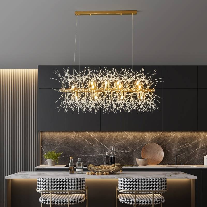 Levy Elegante LED Taklampor – Vit och Guld Metall för Vardagsrum och Matrum