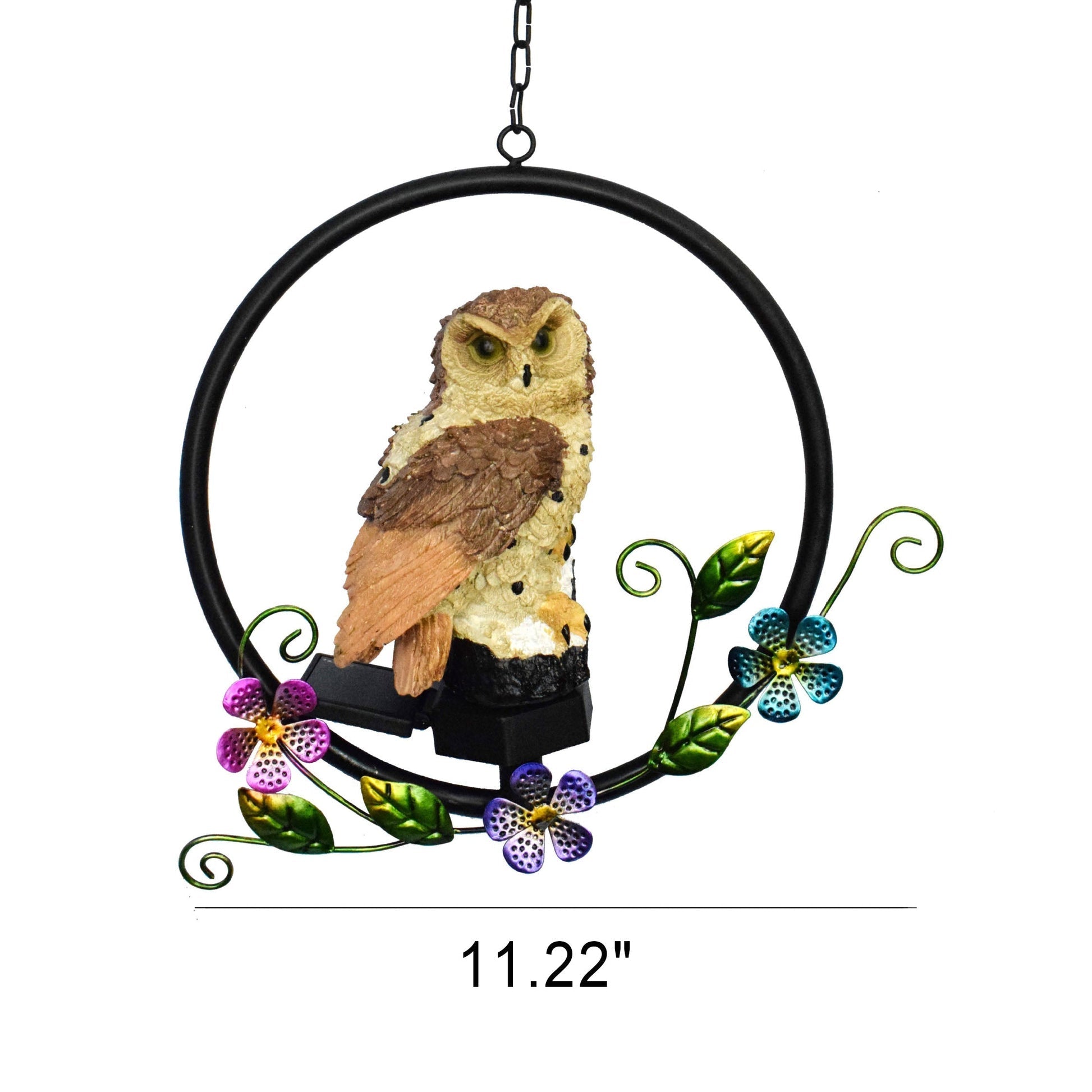 OwlGlow – Rustik solcelldriven trädgårdshänglampa med realistisk uggledesign