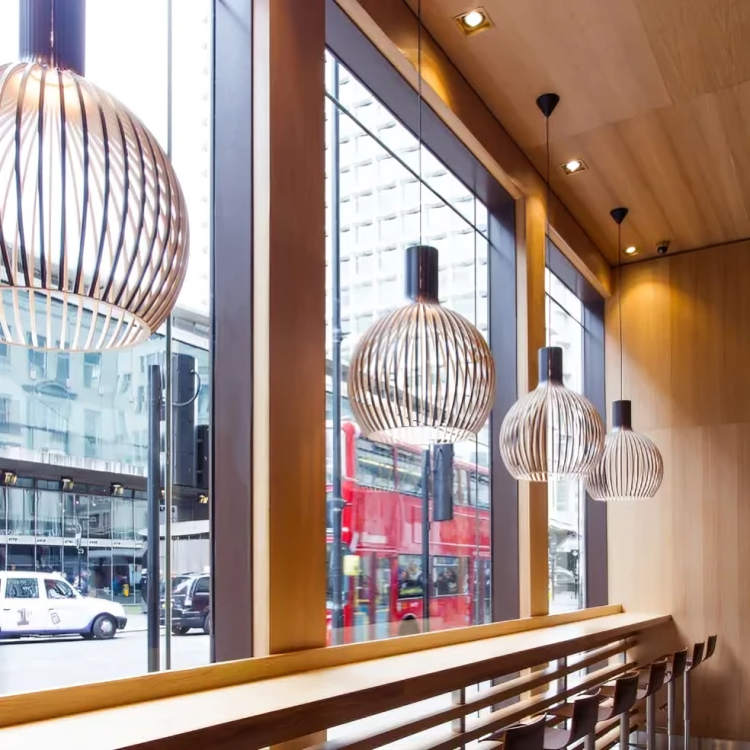 Pendellampa Bambus Naturlig Takarmatur