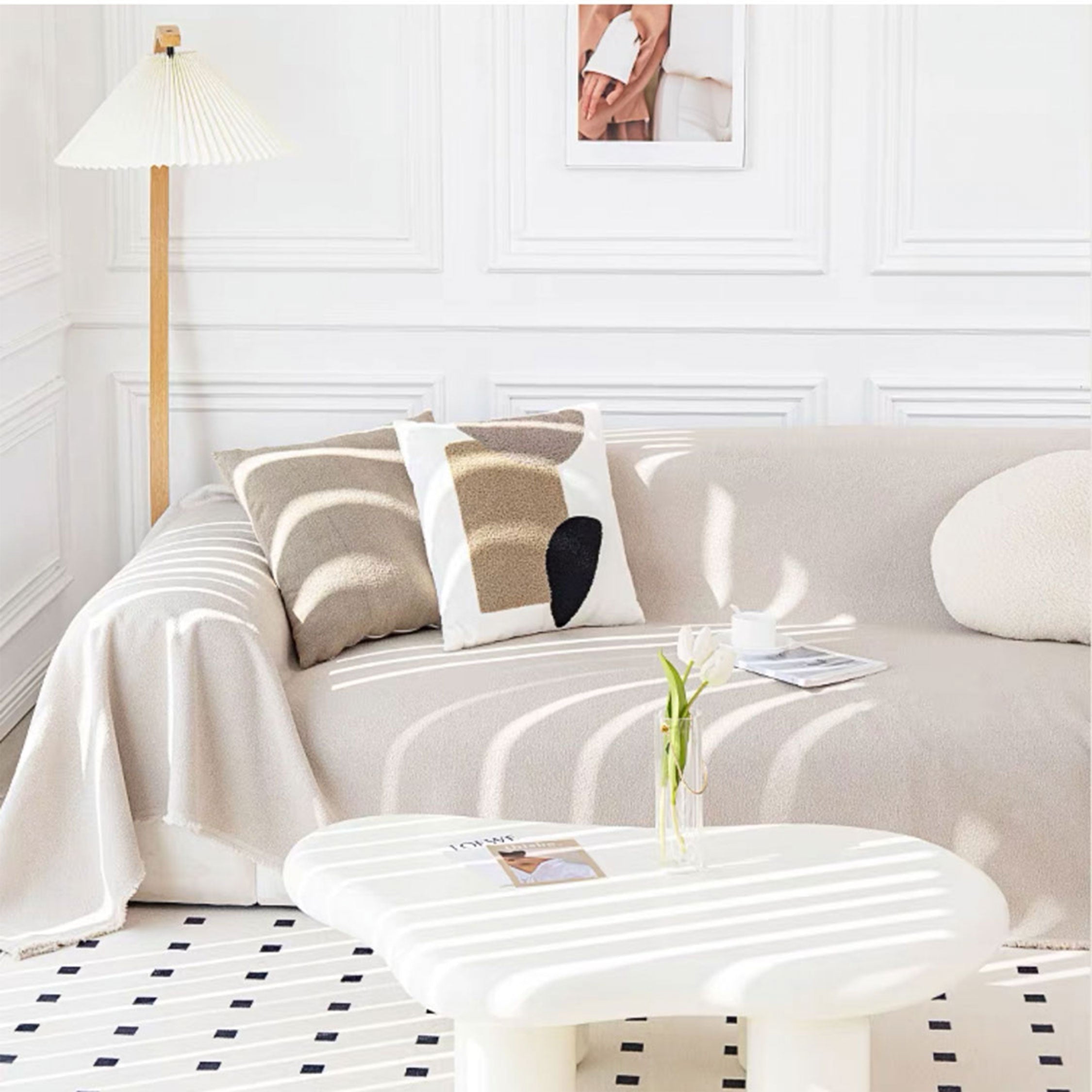 Mysig vinterstil sofföverdrag - Modern, stilren och hållbar soffskydd