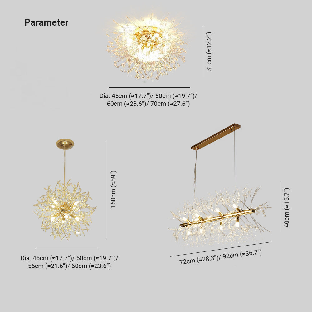 Levy Elegante LED Taklampor – Vit och Guld Metall för Vardagsrum och Matrum