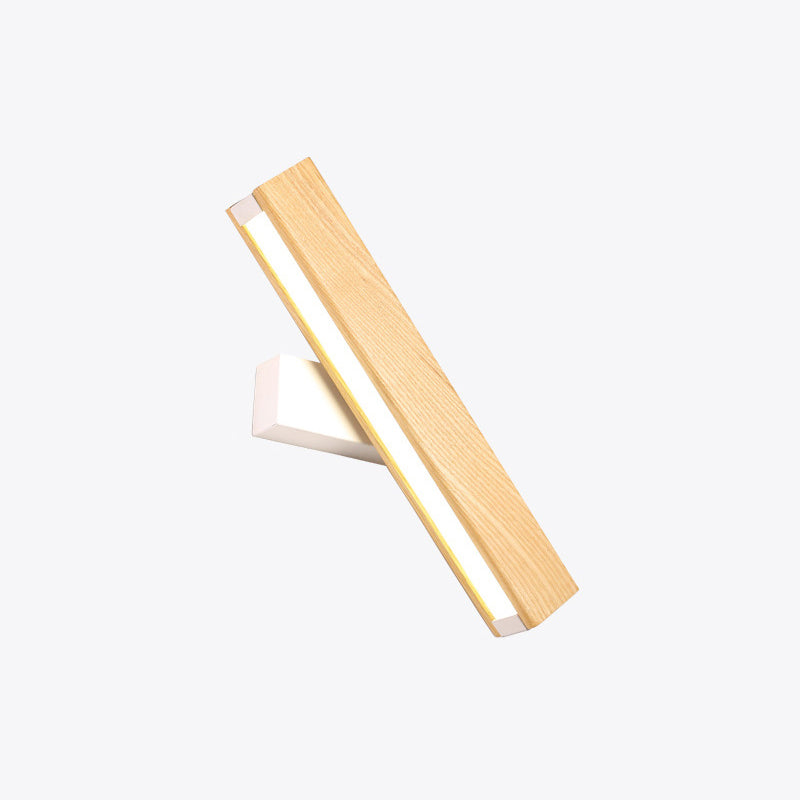 LinearLight - Modern Trä Roterbar LED Vägglampa för Sovrum