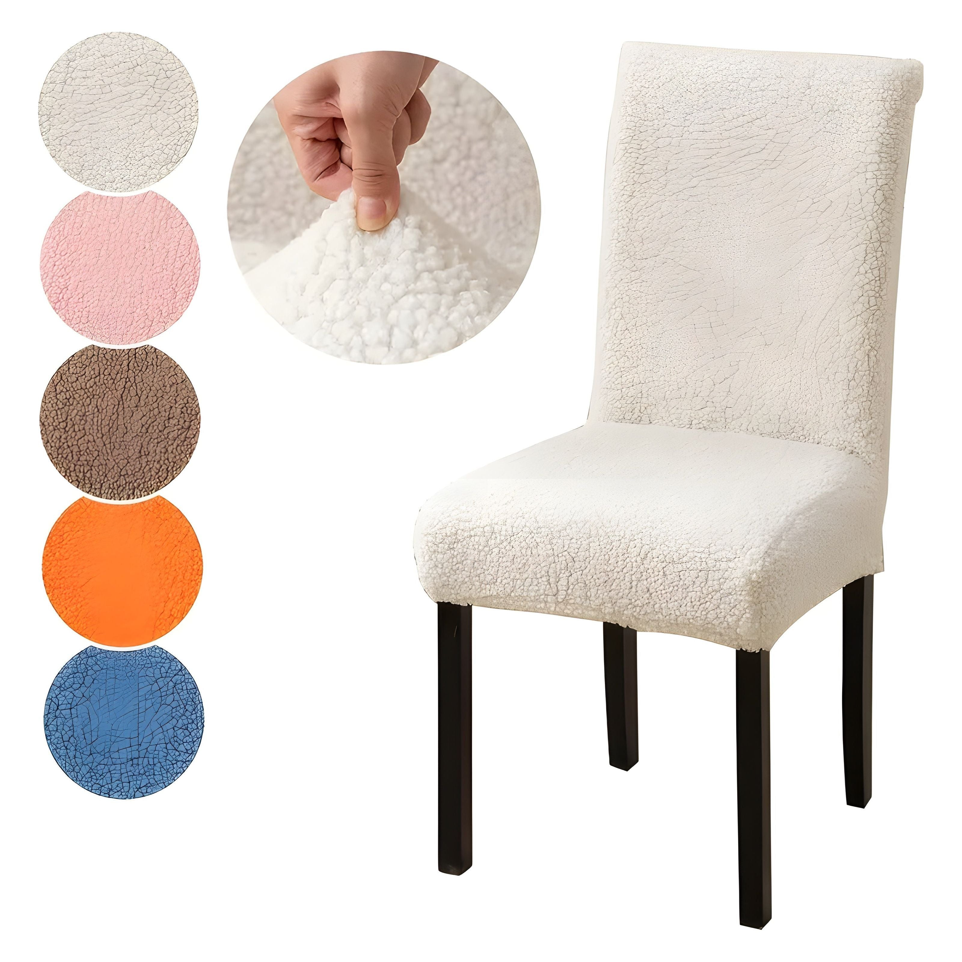 SherpaFit Stolskydd - Mysigt Sträckt Sherpa Matsalsstolskydd