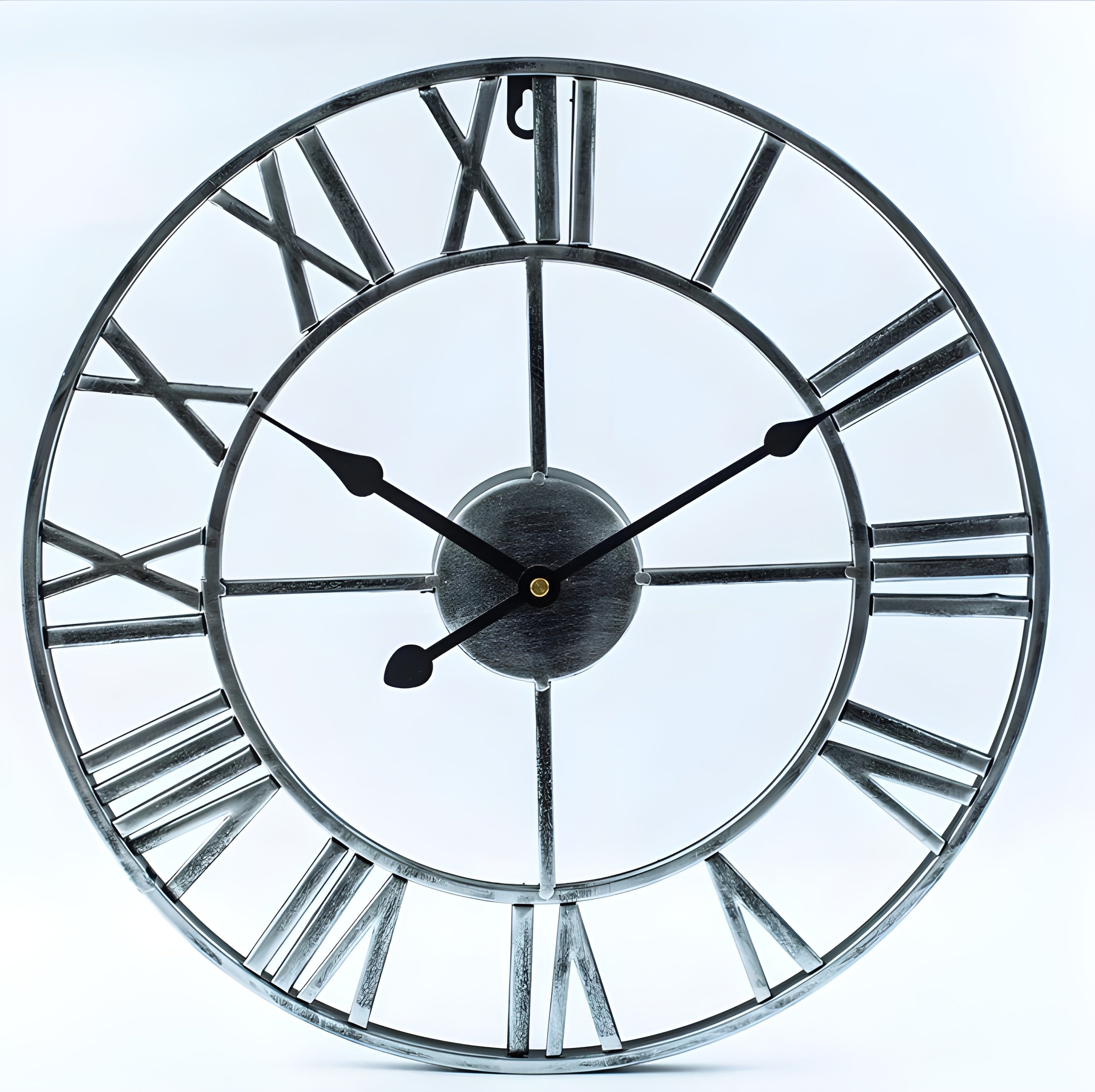 MetalFrame Klocka – Modern 3D Stor Vägghängd Klocka