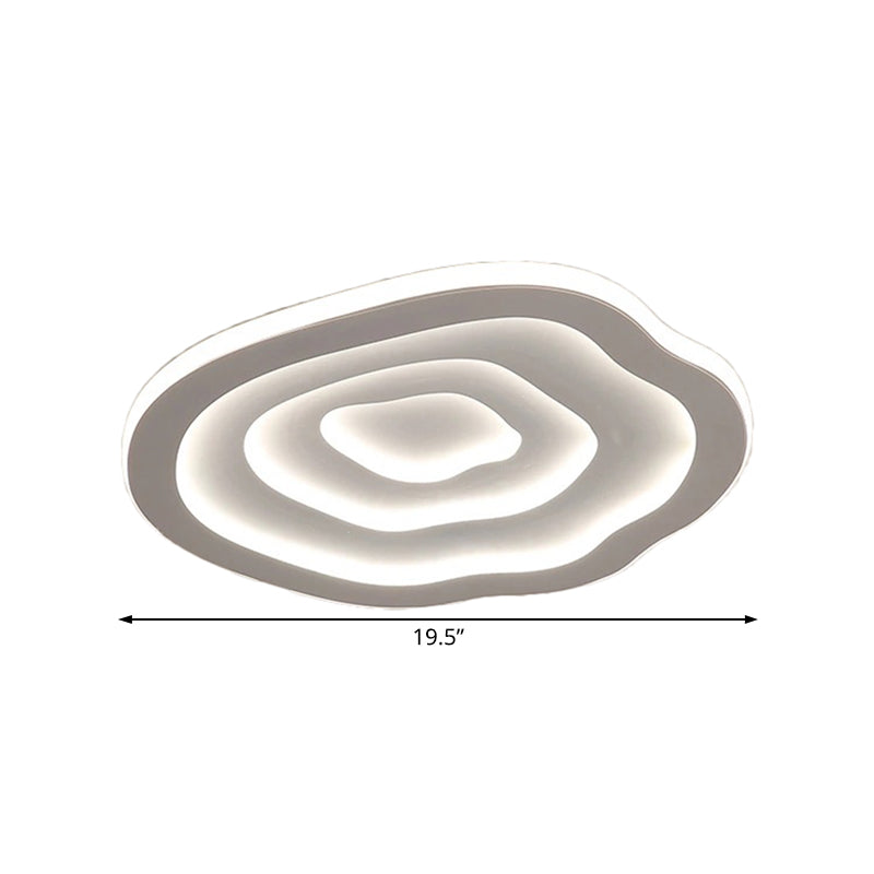 Taklampa Modern Vit Akryl Flushmount