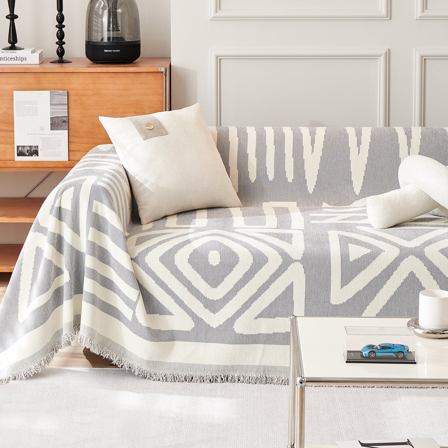 Geometrisk Boho Stil Sofföverdrag - Modern, Stilig & Hållbart Soffskydd