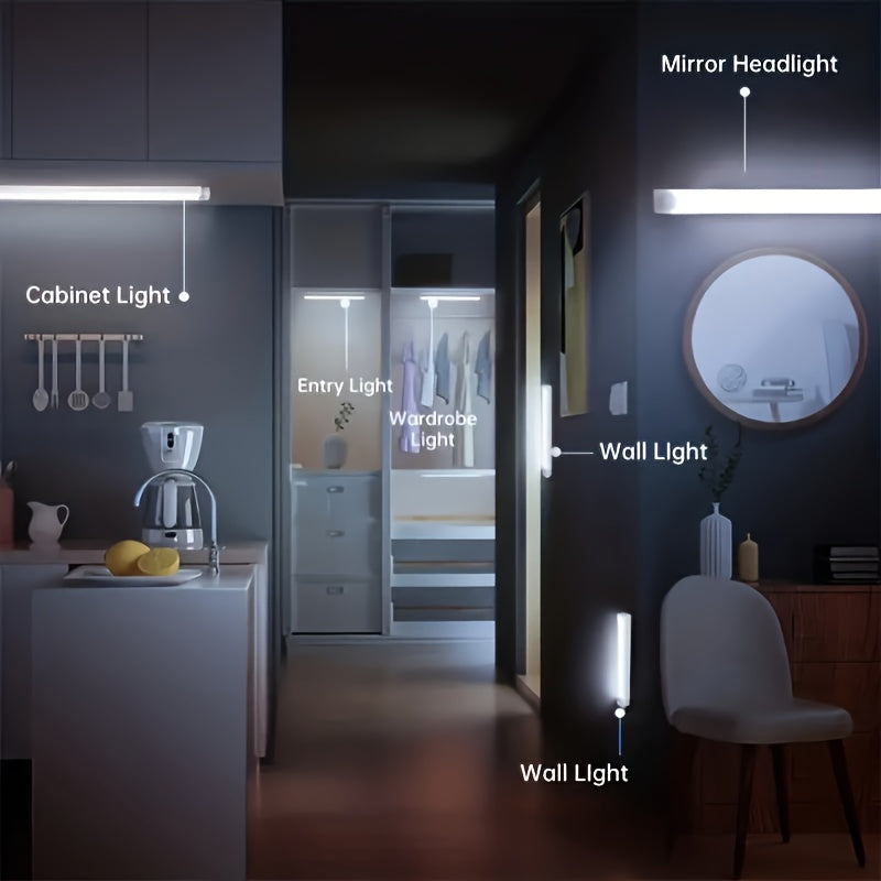 Smart LED Under-Cabinet Belysning med Rörelsesensor – Trådlös, Uppladdningsbar och Ultra-Tunn