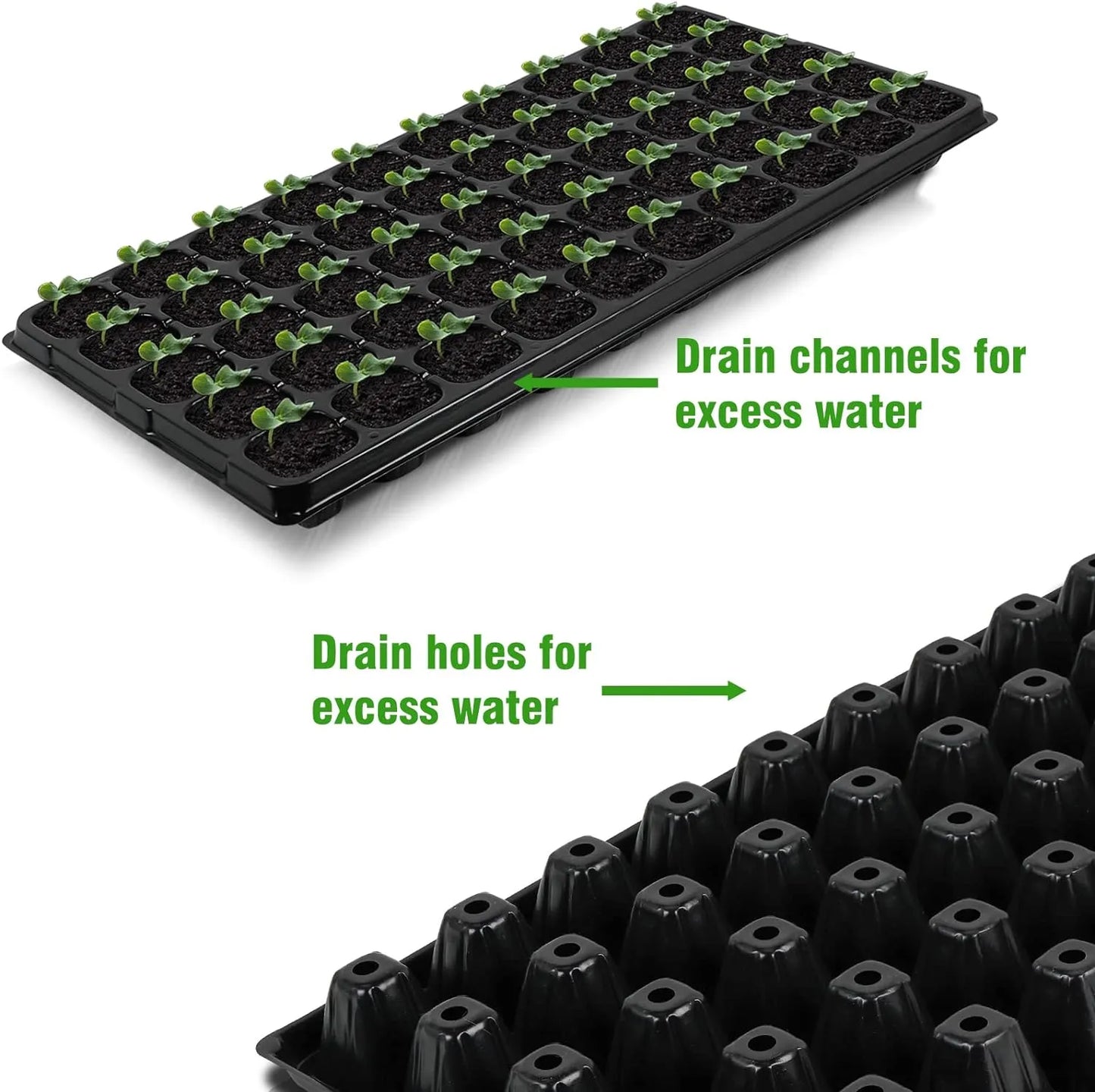 Rektangulär växtskål – såddskål för effektiv groning och tillväxt av plantor