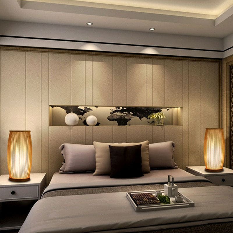 BambooGlow - Bambu Bordslampa Nattljus – Stilig Trälamps
